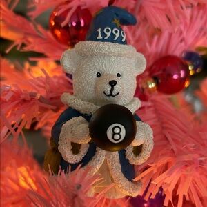 Dayton Hudson 1999 Santa Bear Ornament Wizard 8 Ball Marshall Fields Dayton’s